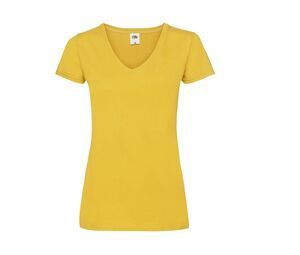 Fruit of the Loom SC601 - Camiseta con cuello en V para mujer Sunflower