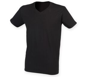 Skinnifit SF122 - Camiseta cuello V Feel Good para hombre Negro