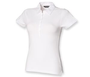 Skinnifit SK042 - Camiseta Polo Stretch Para Mujer Blanco