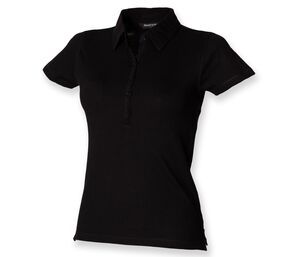 Skinnifit SK042 - Camiseta Polo Stretch Para Mujer Negro