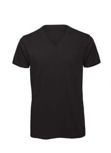 B&C BC044 - Camiseta Cuello V para Hombre Negro
