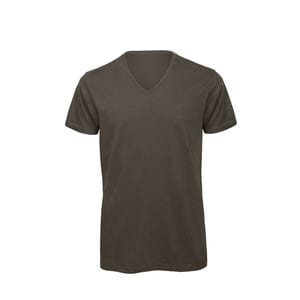 B&C BC044 - Camiseta Cuello V para Hombre Caqui