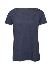 B&C BC056 - Camiseta Tri-Blend Para Mujer TW056 Heather Navy