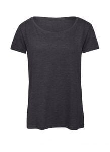 B&C BC056 - Camiseta Tri-Blend Para Mujer TW056 Heather Dark Grey