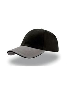 Atlantis AT003 - gorra sándwich de 6 paneles Black/Grey