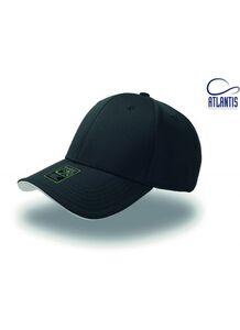 Atlantis AT064 - Gorra de 6 paneles en mezcla de bambú/poliéster Black/Grey