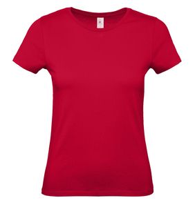 B&C BC02T - Camiseta Basica Mujer De color rojo oscuro