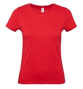 B&C BC02T - Camiseta Basica Mujer Rojo