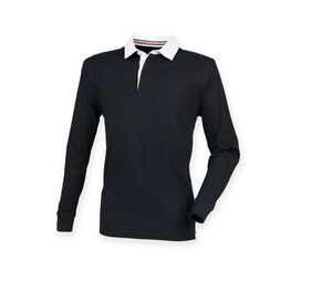 Front row FR104 - Camiseta Superfit Rugby Premium Para Hombre Negro