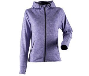 Tombo TL551 - Sudadera con capucha running para mujer Purple Marl