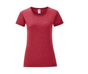 Fruit of the Loom SC151 - Iconic T Mujer Rojo