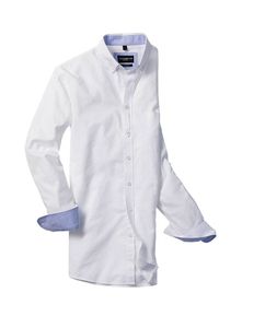 Russell Collection RU920M - CAMISA HOMBRE OXFORD ALGODÓN BIO White/Oxford Blue