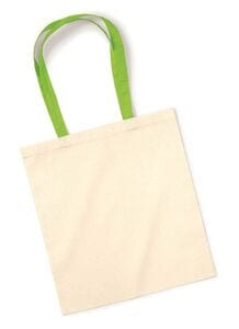 Westford mill W101C - Bag For Life - Bolsa Algodón Con Manijas En Contraste Natural/Lime Green