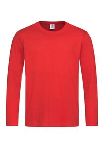 Stedman STE2500 - Camiseta manga larga y cuello redondo Stedman Classic-T Rojo Escarlata