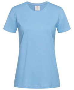 Stedman STE2600 - Camiseta Manga Corta y Cuello Redondo Mujer Stedman Azul Cielo