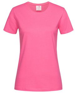 Stedman STE2600 - Camiseta Manga Corta y Cuello Redondo Mujer Stedman Sweet Pink