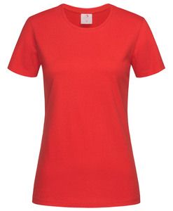 Stedman STE2600 - Camiseta Manga Corta y Cuello Redondo Mujer Stedman Rojo Escarlata