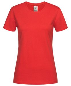 Stedman STE2620 - Camiseta Manga Corta y Algodón Orgánico para Mujer Stedman Rojo Escarlata