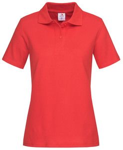 Stedman STE3100 - Polo con manga corta para mujeres Stedman Rojo Escarlata