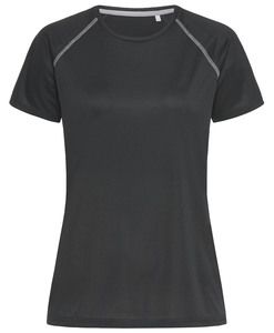 Stedman STE8130 - Camiseta Running Mujer ACTIVE TEAM Black Opal