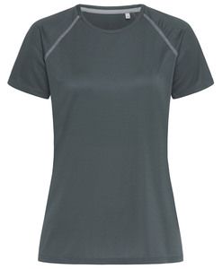 Stedman STE8130 - Camiseta Running Mujer ACTIVE TEAM Granite Grey