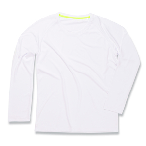 Stedman STE8420 - Camiseta Deporte Manga Larga Active-Dry Blanco
