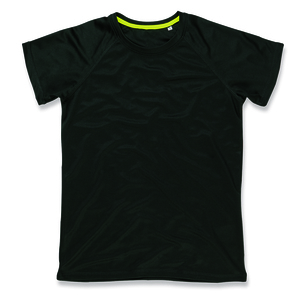 Stedman STE8500 - Camiseta Mangas Ranglan Active-Dry  Black Opal