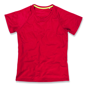 Stedman STE8500 - Camiseta Mangas Ranglan Active-Dry  Crimson Red