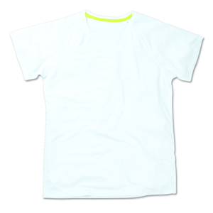 Stedman STE8500 - Camiseta Mangas Ranglan Active-Dry  Blanco