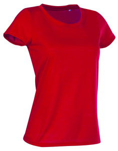 Stedman STE8700 - Camiseta Mujer Manga Corta Active-Dry  Crimson Red