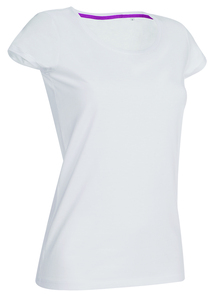 Stedman STE9120 - Camiseta Escote Ancho Megan  Blanco