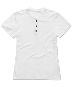 Stedman STE9530 - Camiseta Cuello Redondo Sharon Henley SS Blanco