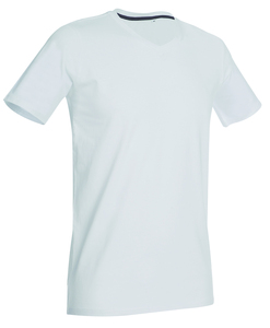 Stedman STE9610 - Camiseta Cuello Pico Hombre Clive SS Blanco