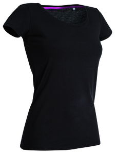 Stedman STE9700 - Camiseta con Cuello Redondo Claire SS Black Opal