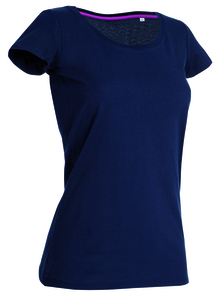 Stedman STE9700 - Camiseta con Cuello Redondo Claire SS Marina Blue