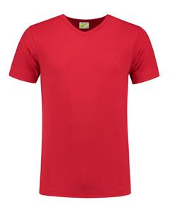 Lemon & Soda LEM1264 - Camiseta en v Cut/Elast SS paral Rojo