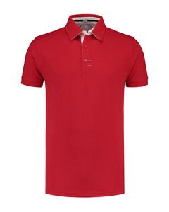 Lemon & Soda LEM3562 - Polo Contrast Cot/Elast SS paral Red/WH