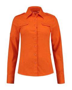 Lemon & Soda LEM3912 - Camisa Sarga para Ella para Ella Naranja