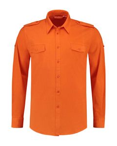 Lemon & Soda LEM3915 - Camisa Sarga para -Enl paral Naranja