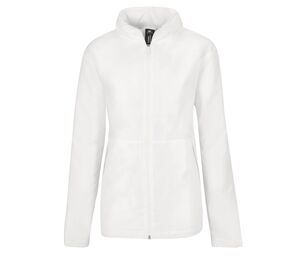 B&C BC325 - Chaqueta cortavientos con forro de microfibra para Mujer White