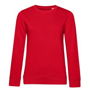 B&C BCW32B - Women's Organic Round Neck Sweatshirt Rojo