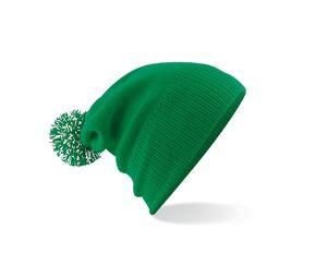 Beechfield BF450 - Gorro Snowstar Verde pradera / Blanco