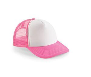 Beechfield BF645 - Gorra visera Vintage Snapback Trucker Fluorescent Pink / White