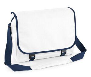 Bag Base BG210 - Bolso Mensajero Blanco / French marino