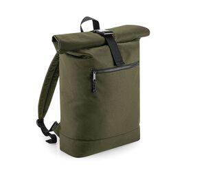 Bag Base BG286 - Mochila con cierre enrollable hecha de material reciclado Military Green