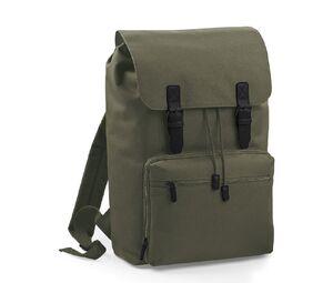Bag Base BG613 - Mochila Vintage laptop Olive Green/Black