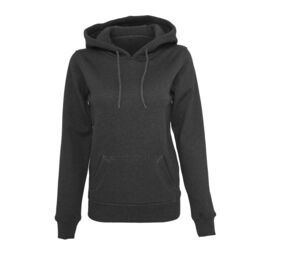 Build Your Brand BY026 - Sudadera con capucha para mujer BY026 Charcoal