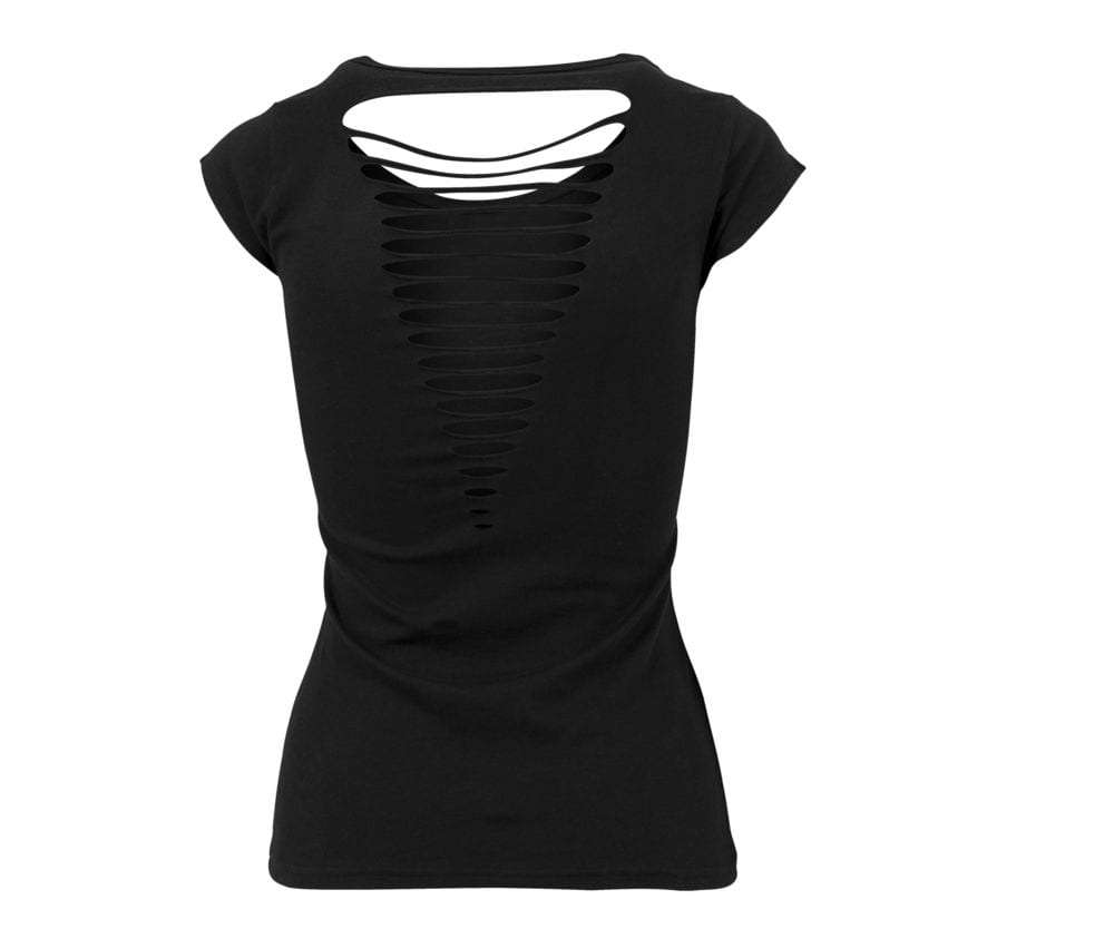 Build Your Brand BY035 - Camiseta de mujer con espalda lacerada BY035