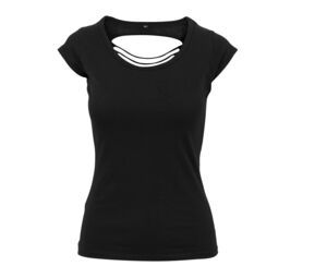 Build Your Brand BY035 - Camiseta de mujer con espalda lacerada BY035 Black