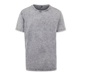 Build Your Brand BY070 - Camiseta desteñida para hombres BY070 Grey / Black